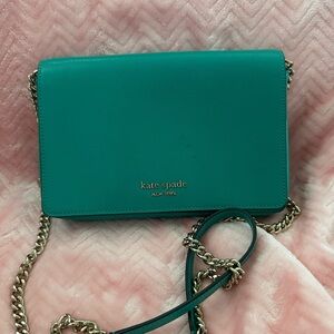 24 HOUR PRICE DROP Kate Spade teal medium Madison crossbody EUC